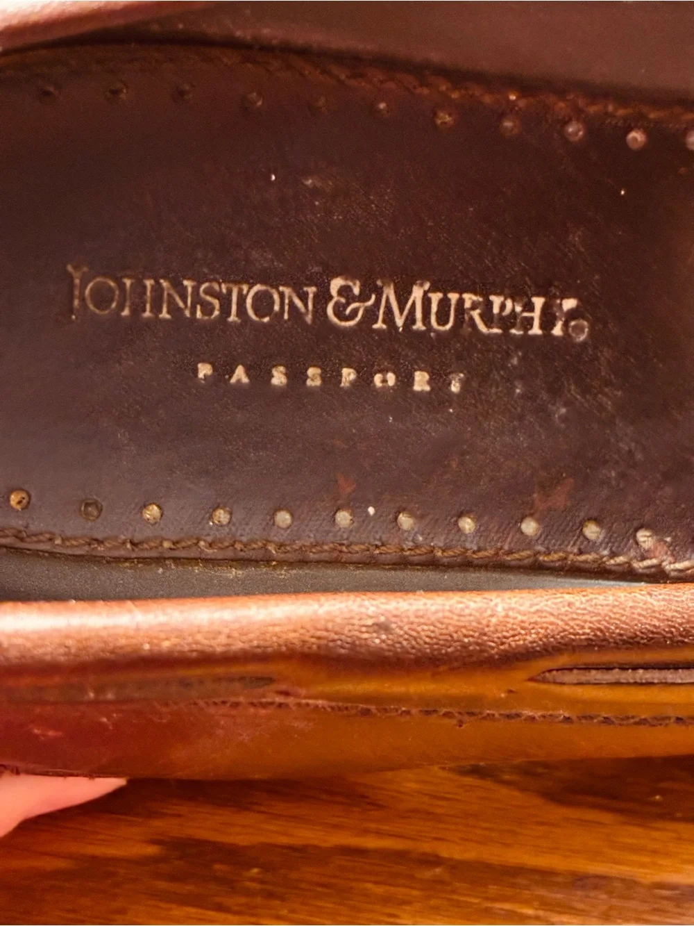 Johnston & Murphy Passport Brown Leather Penny Loafers Men’s Size 8.5